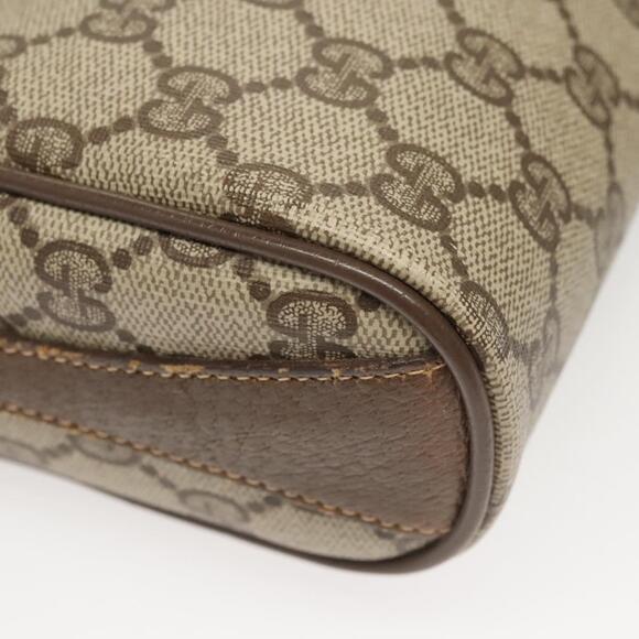 GUCCI GG Supreme Web Sherry Line Bag Pvc Beige Gold 89 02 018 - Picture 10 of 16